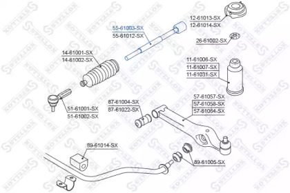 Шарнир STELLOX 55-61003-SX