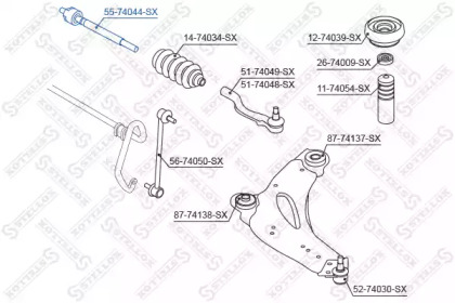 Шарнир STELLOX 55-74044-SX