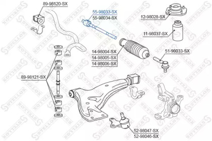 Шарнир STELLOX 55-98033-SX