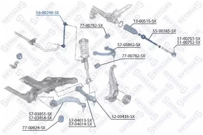 Стойка STELLOX 56-00248-SX