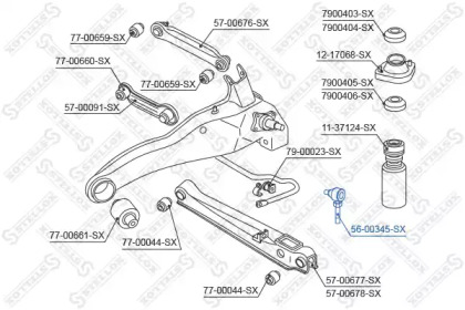 Стойка STELLOX 56-00345-SX