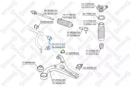 Стойка STELLOX 56-00419-SX