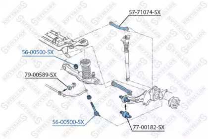 Стойка STELLOX 56-00500-SX