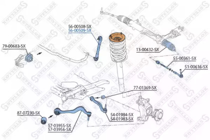 Стойка STELLOX 56-00509-SX