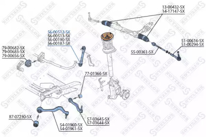 Стойка STELLOX 56-00512-SX