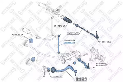 Стойка STELLOX 56-00630-SX