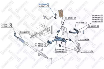 Стойка STELLOX 56-00640-SX