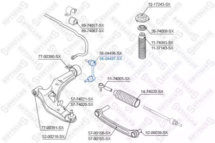 Стойка STELLOX 56-04497-SX