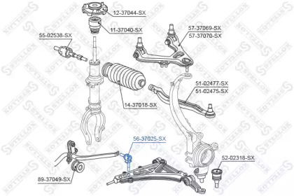 Стойка STELLOX 56-37025-SX