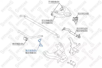 Стойка STELLOX 56-51019-SX