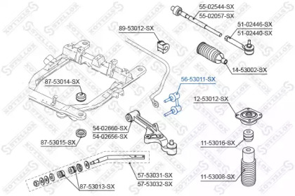 Стойка STELLOX 56-53011-SX