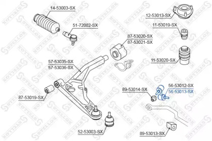 Стойка STELLOX 56-53013-SX