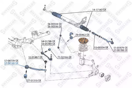 Рычаг независимой подвески колеса STELLOX 57-00140-SX