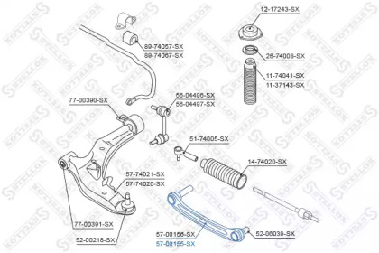 Рычаг независимой подвески колеса STELLOX 57-00155-SX