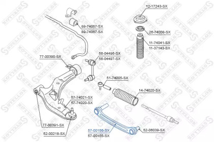 Рычаг независимой подвески колеса STELLOX 57-00156-SX