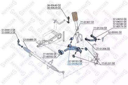 Рычаг независимой подвески колеса STELLOX 57-00182-SX