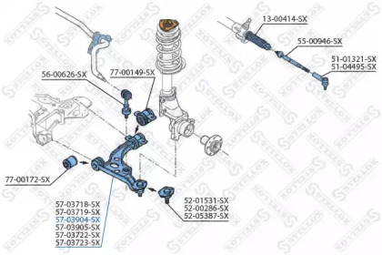 Рычаг независимой подвески колеса STELLOX 57-03904-SX