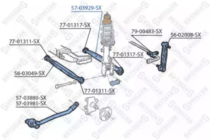 Рычаг независимой подвески колеса STELLOX 57-03929-SX