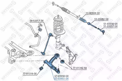 Рычаг независимой подвески колеса STELLOX 57-03951-SX