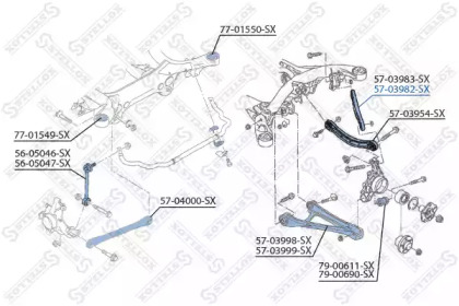 Рычаг независимой подвески колеса STELLOX 57-03982-SX