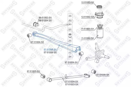 Рычаг независимой подвески колеса STELLOX 57-51005-SX