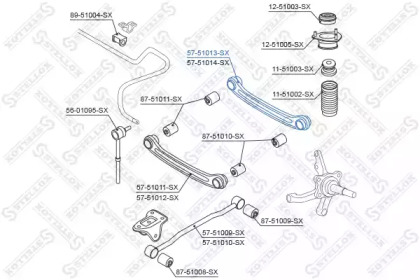 Рычаг независимой подвески колеса STELLOX 57-51013-SX