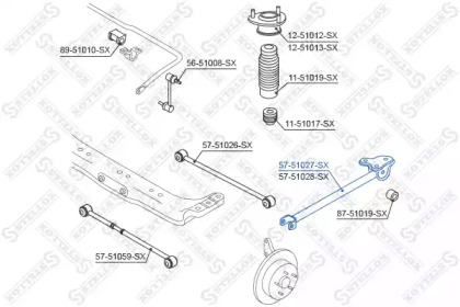 Рычаг независимой подвески колеса STELLOX 57-51027-SX