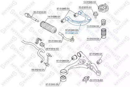 Рычаг независимой подвески колеса STELLOX 57-51047-SX