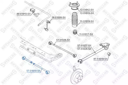 Рычаг независимой подвески колеса STELLOX 57-51059-SX