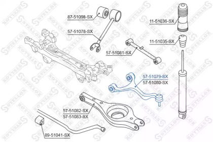 Рычаг независимой подвески колеса STELLOX 57-51079-SX