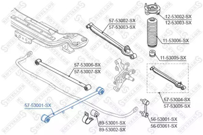 Рычаг независимой подвески колеса STELLOX 57-53001-SX