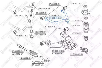 Рычаг независимой подвески колеса STELLOX 57-53048-SX