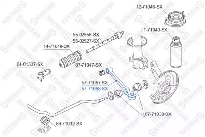 Рычаг независимой подвески колеса STELLOX 57-71068-SX