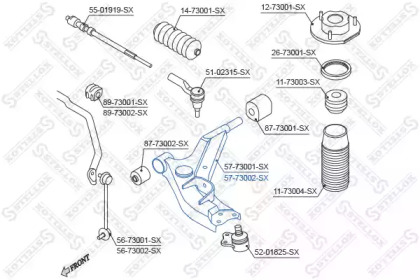 Рычаг независимой подвески колеса STELLOX 57-73002-SX