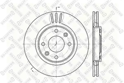 Тормозной диск STELLOX 6020-1929V-SX