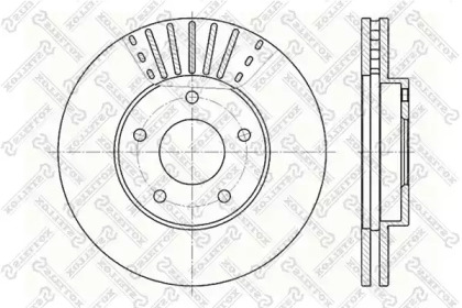 Тормозной диск STELLOX 6020-2256V-SX