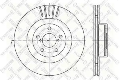 Тормозной диск STELLOX 6020-4412V-SX