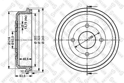 Тормозный барабан STELLOX 6025-2532-SX