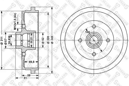 Тормозный барабан STELLOX 6025-4709-SX