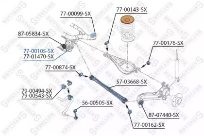 Подвеска STELLOX 77-00105-SX