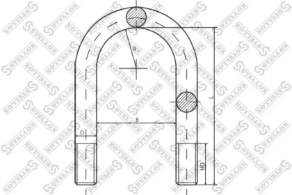 Стремянка рессоры STELLOX 84-64206-SX