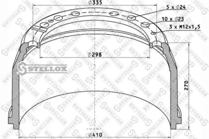 Тормозный барабан STELLOX 85-00014-SX