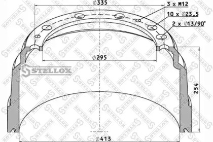 Тормозный барабан STELLOX 85-00018-SX