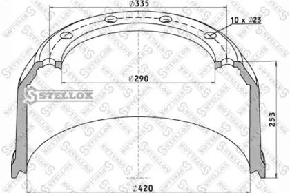 Тормозный барабан STELLOX 85-00038-SX