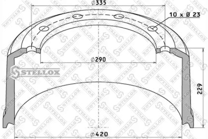 Тормозный барабан STELLOX 85-00039-SX