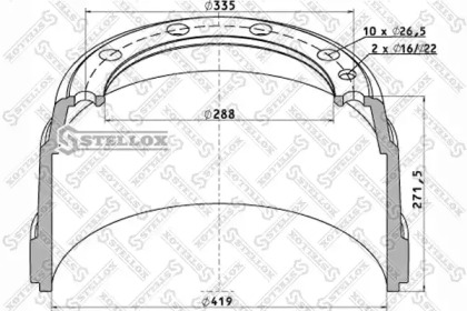 Тормозный барабан STELLOX 85-00081-SX