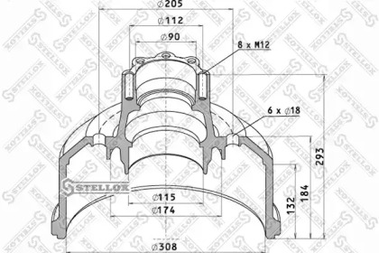 Тормозный барабан STELLOX 85-00163-SX