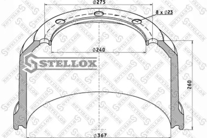 Тормозный барабан STELLOX 85-00187-SX