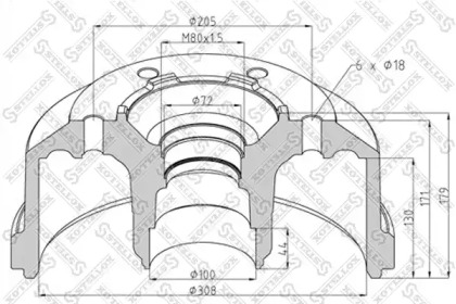 Тормозный барабан STELLOX 85-00219-SX