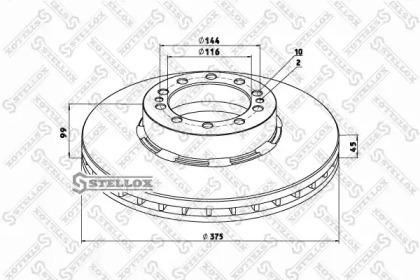 Тормозной диск STELLOX 85-00704-SX